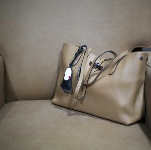 [Longchamp] Roseau Large leather tote | BROWN